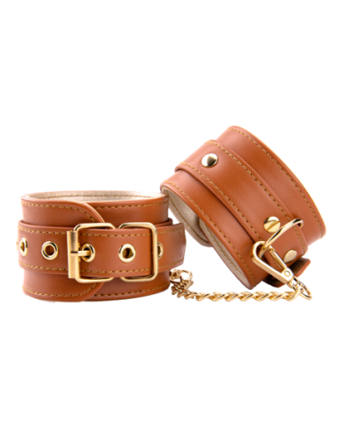 BLAZE ELITE ANKLE CUFFS COGNAC VEGAN LEATHER