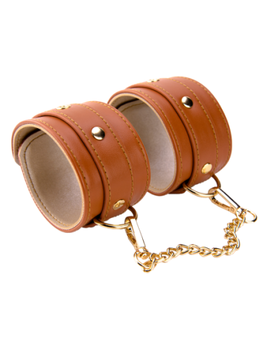 BLAZE ELITE ANKLE CUFFS COGNAC VEGAN LEATHER