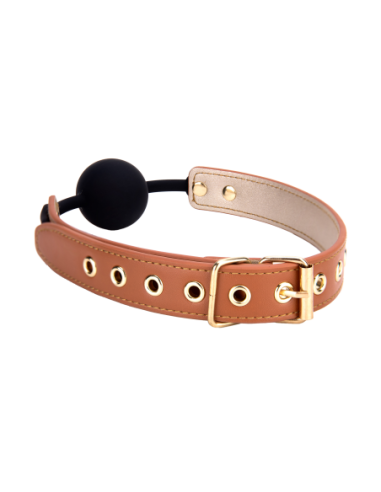 BLAZE ELITE BALL GAG COGNAC VEGAN LEATHER