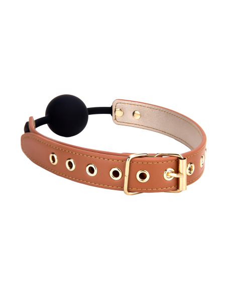 BLAZE ELITE MORDAZA DE BOLA COÑAC CUERO VEGANO