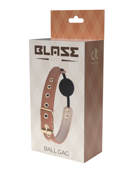 BLAZE ELITE BALL GAG COGNAC VEGAN LEATHER