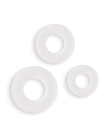 FIREFLY 3PC BUBBLE RINGS WHITE