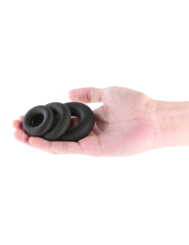 RENEGADE ANILLOS DE BOMBERO DE 3 PIEZAS NEGRO
