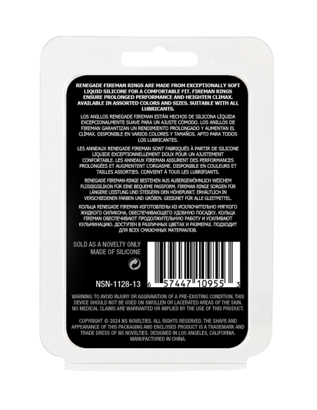 RENEGADE ANILLO DE BOMBERO PEQUEÑO NEGRO