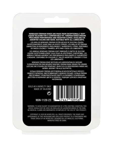 RENEGADE ANILLO DE BOMBERO MEDIANO NEGRO