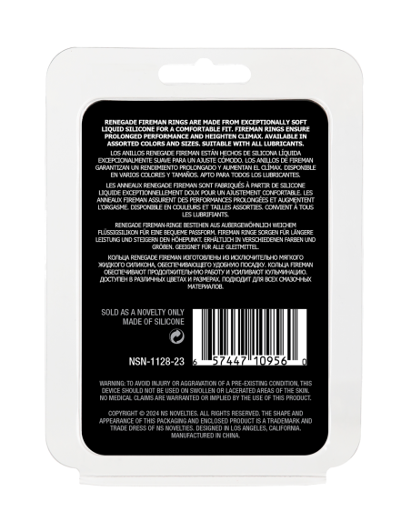 RENEGADE ANILLO DE BOMBERO MEDIANO NEGRO