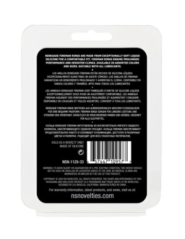 RENEGADE ANILLO DE BOMBERO GRANDE NEGRO