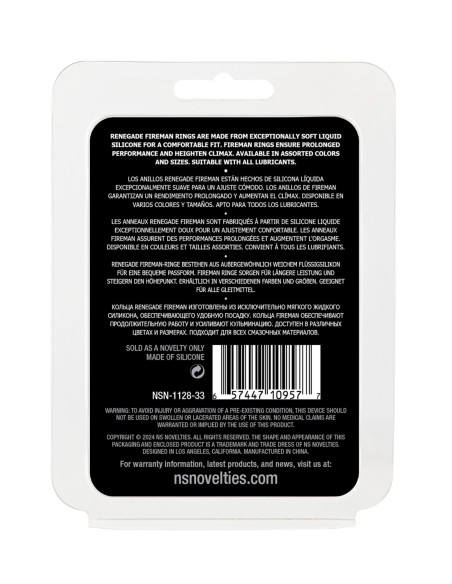 RENEGADE ANILLO DE BOMBERO GRANDE NEGRO