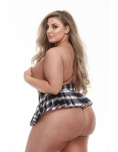 TEACHERS PET SCHOOLGIRL SKIRT BLACK, QUEEN 2