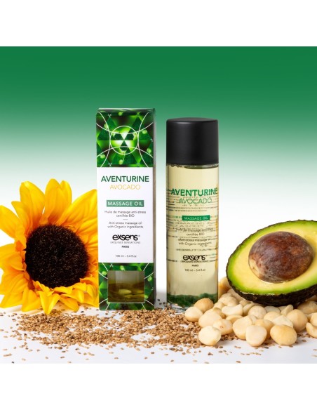 EXSENS ACEITE DE MASAJE ORGÁNICO AVENTURINA AGUACATE 100ML