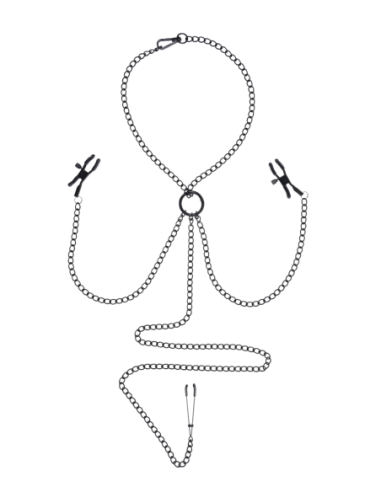 SPORTSHEETS SAFFRON CONJUNTO DE PEZÓN A CLÍTORIS