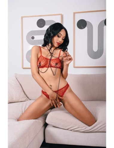 SPORTSHEETS SAFFRON CONJUNTO DE PEZÓN A CLÍTORIS