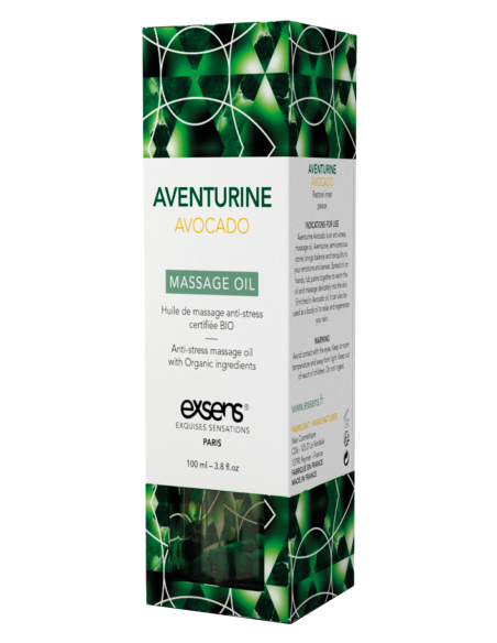 EXSENS ACEITE DE MASAJE ORGÁNICO AVENTURINA AGUACATE 100ML