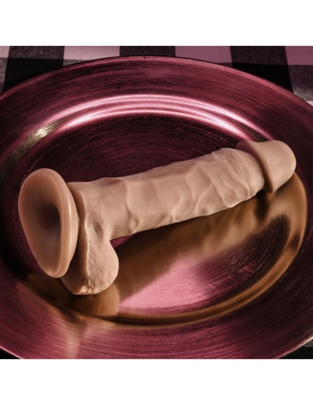 SELOPA 6.5" NATURAL FEEL DILDO, DARK