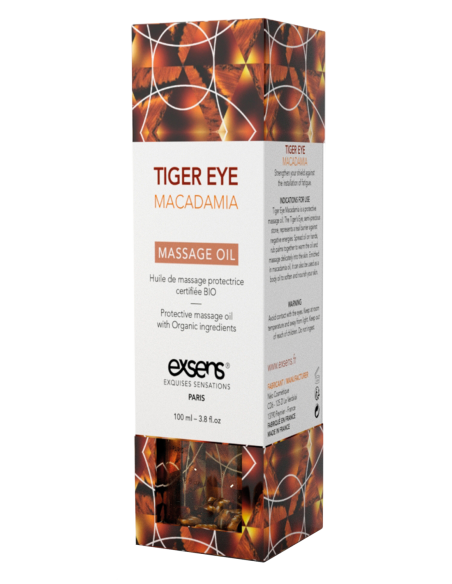 EXSENS ACEITE DE MASAJE ORGÁNICO OJO DE TIGRE MACADAMIA 100ML