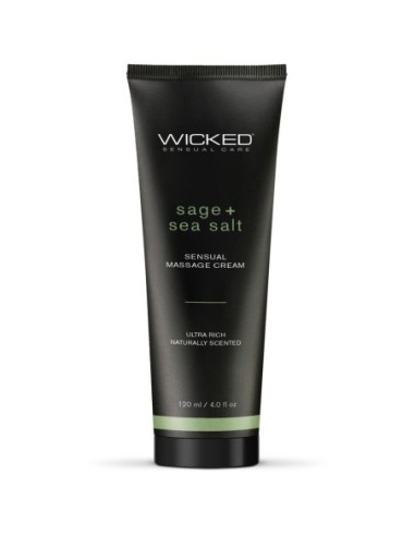 WICKED CREMA DE MASAJE SENSUAL 120ML PERFUME A SALVIA Y SAL MARINA