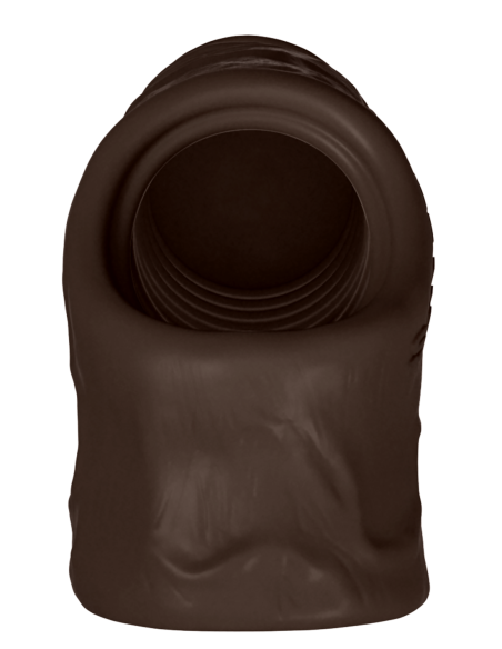 SHAFT SHEATH MODEL F 6.9 INCH LIQUID SILICONE SLEEVE MAHOGANY