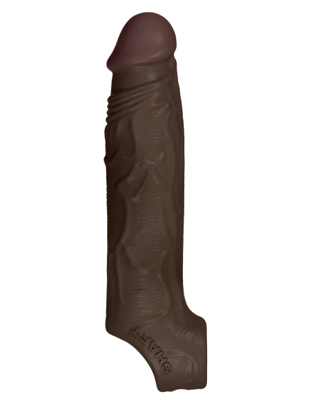 SHAFT SHEATH MODEL F SIZE 1 7.8 INCH LIQUID SILICONE SLEEVE MAHOGANY