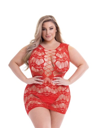 BACI CORSET FRONT LACE MINI DRESS RED, QUEEN