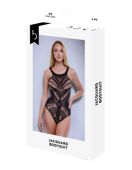 BACI JACQUARD BODYSUIT BLACK, OS