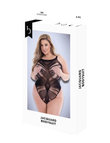 BODY JACQUARD BACI NEGRO, QUEEN