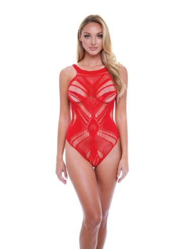 BACI JACQUARD BODYSUIT RED, OS