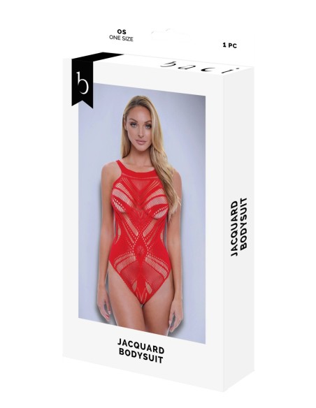 BACI JACQUARD BODYSUIT RED, OS