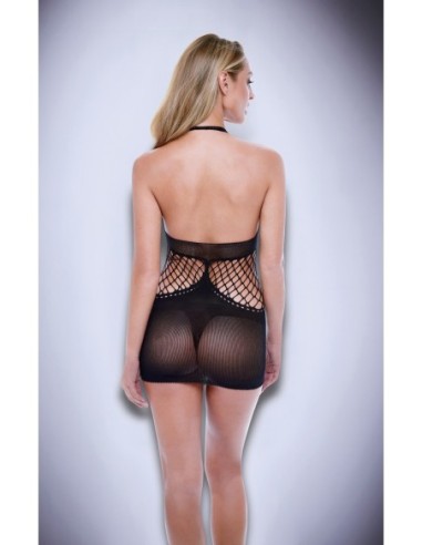 MINI VESTIDO BACI HALTER NEGRO, OS