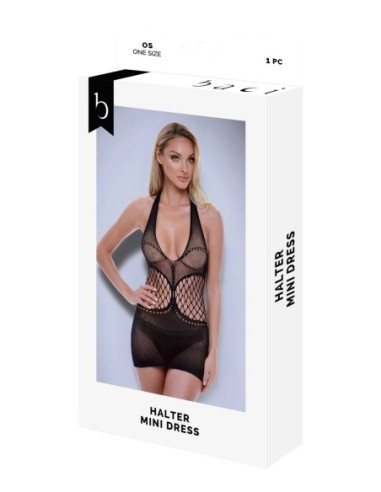MINI VESTIDO BACI HALTER NEGRO, OS