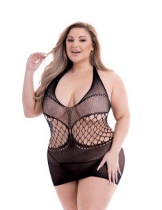 MINI VESTIDO BACI HALTER NEGRO, REINA