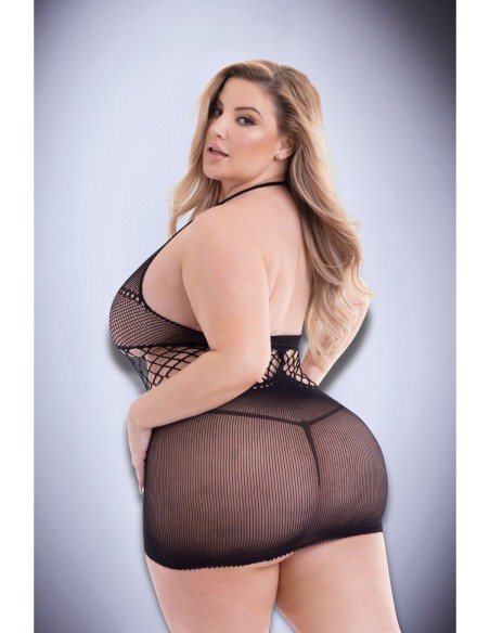 BACI HALTER MINI DRESS BLACK, QUEEN