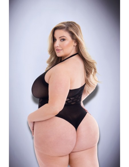 BACI JACQUARD BODYSUIT BLACK, QUEEN