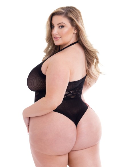 BACI JACQUARD BODYSUIT BLACK, QUEEN