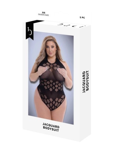 BACI JACQUARD BODYSUIT BLACK, QUEEN