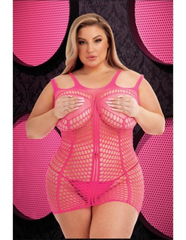 LAPDANCE SHREDDED MINI DRESS -PINK, QUEEN