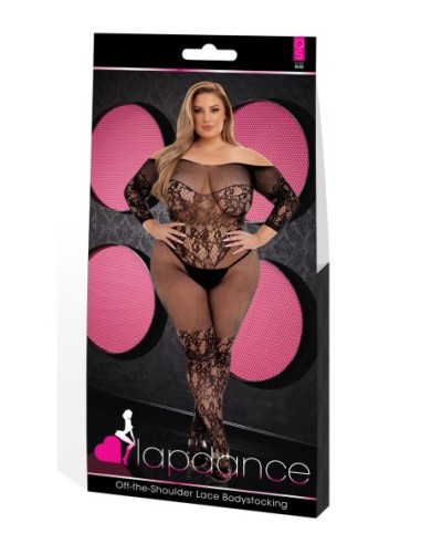 LAPDANCE BODYSTOCKING DE ENCAJE CON HOMBROS...