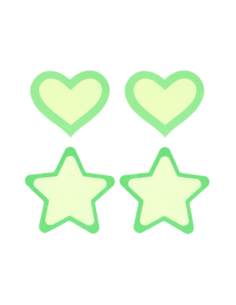 PEEKABOO PASTIES BRILLAN EN LA OSCURIDAD CORAZONES Y...