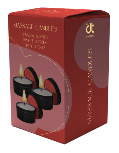 JUEGO DE VELAS DE MASAJE AMOUR DE 3 AROMAS