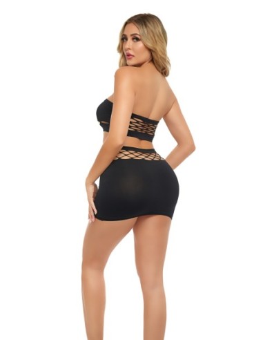 NET WORTH 2 PCS BANDEAU SET BLACK, OS