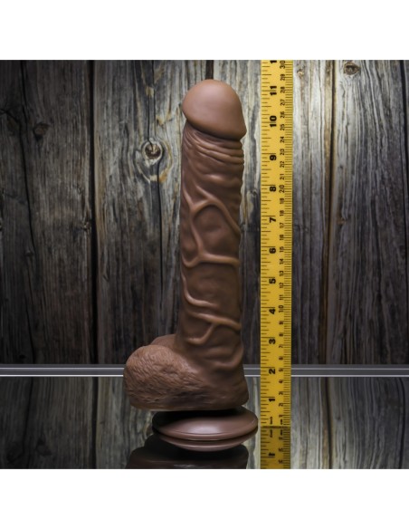 GENDER X CONSOLADOR FLEXSKIN DE 10 PULGADAS Y 25 CM FLEXSKIN POSE TRUE FEEL OSCURO