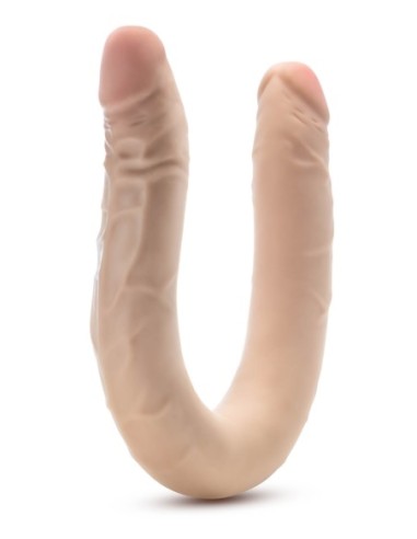 DR. SKIN PLUS 16.5” POSABLE DOUBLE DONG BEIGE