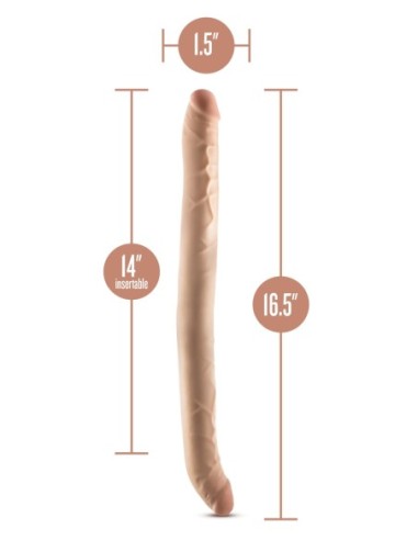 DR. SKIN PLUS 16.5" ARTICULADO DOBLE DONG BEIGE