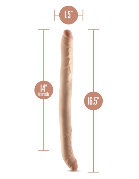 DR. SKIN PLUS 16.5" ARTICULADO DOBLE DONG BEIGE