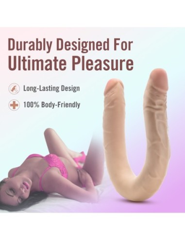 DR. SKIN PLUS 16.5" ARTICULADO DOBLE DONG BEIGE