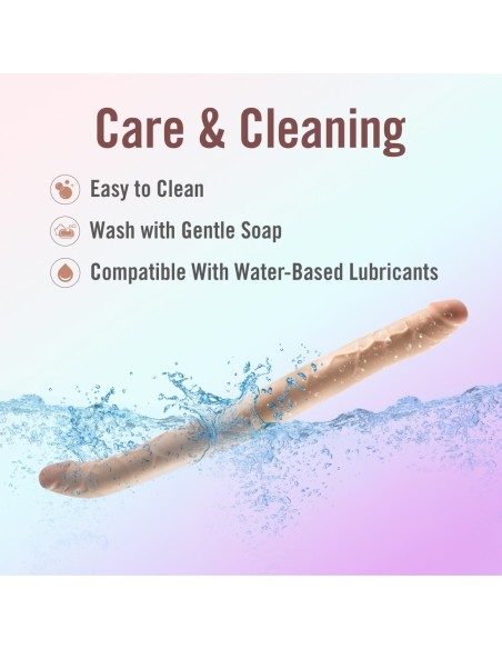 DR. SKIN PLUS 16.5" ARTICULADO DOBLE DONG BEIGE