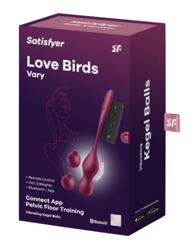 SATISFYER LOVE BIRDS VARY WINE RED
