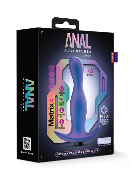 ANAL ADVENTURES MATRIX ODYSSEY PROSTATE STIMULATOR SPACE AGE BLUE