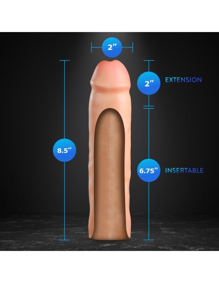 PERFORMANCE PLUS 2 INCH SILICONE PENIS XTENDER BEIGE