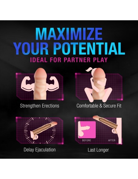 PERFORMANCE PLUS 2.5 INCH SILICONE PENIS XTENDER BEIGE