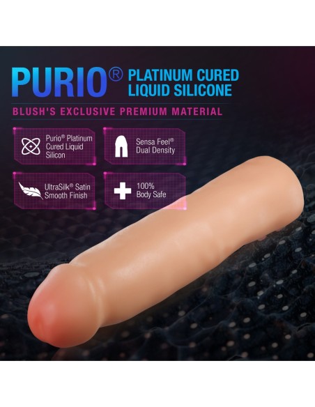 PERFORMANCE PLUS PENE DE SILICONA DE 3 PULGADAS XTENDER BEIGE